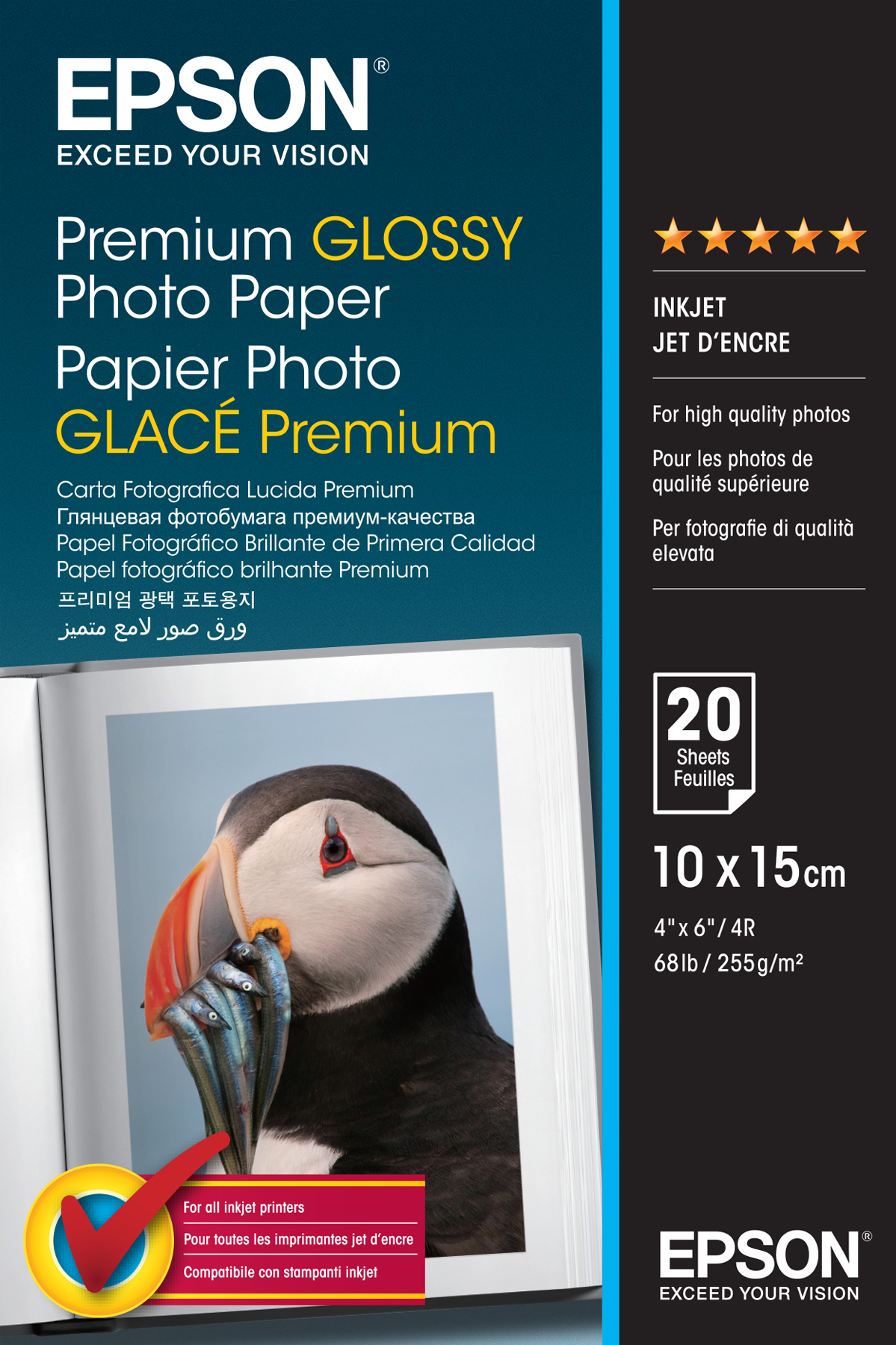 Epson Epson Premium Glossy Photo Paper - 10x15cm - 20 Ho