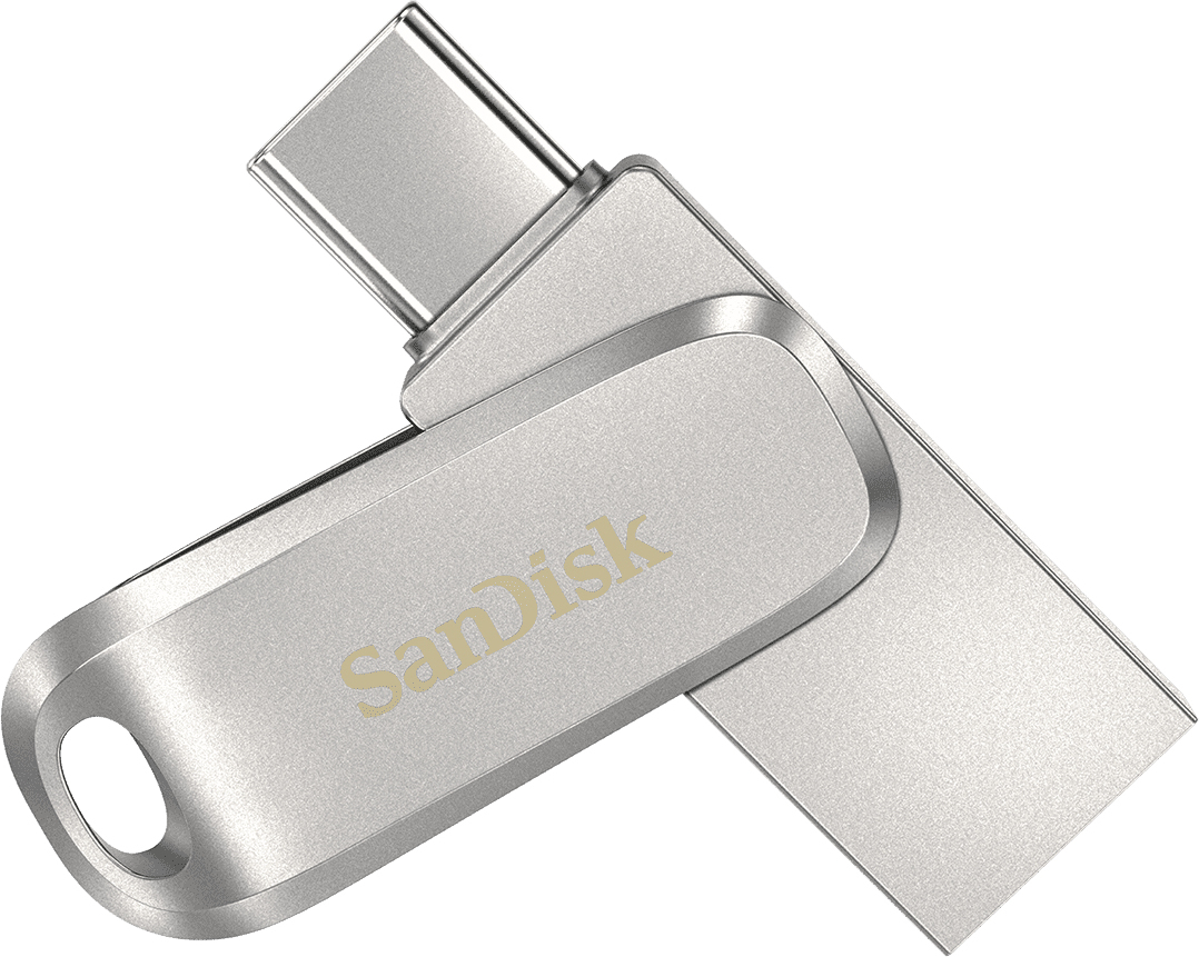 Sandisk Ultra Luxe de 128 gb memoria flash usb typec doble color plata pendrive 128gb dual drive 3.2 gen 1acero inoxidable unidad tarjeta micro sdddc4128gg46