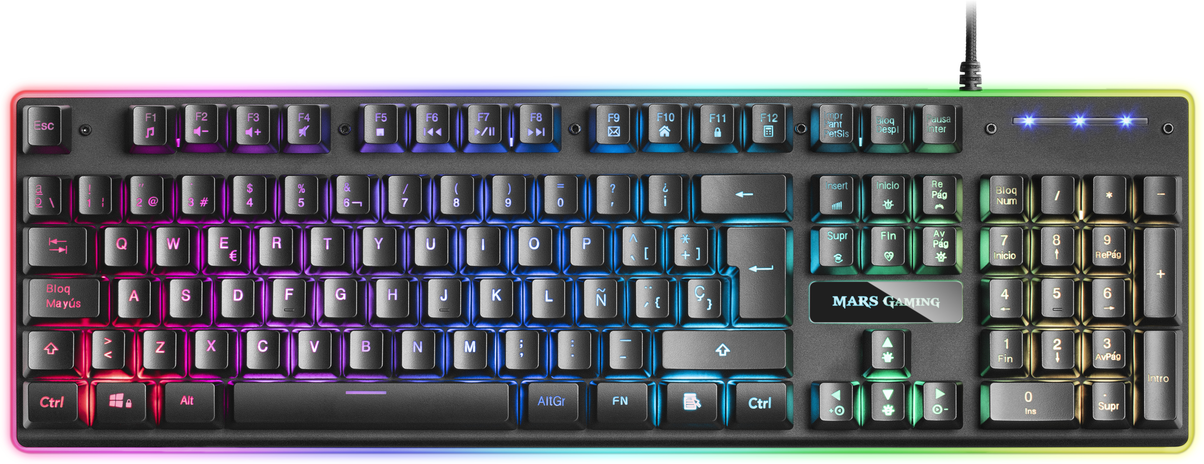 Mars Gaming MK320ES teclado USB QWERTY Español Neg