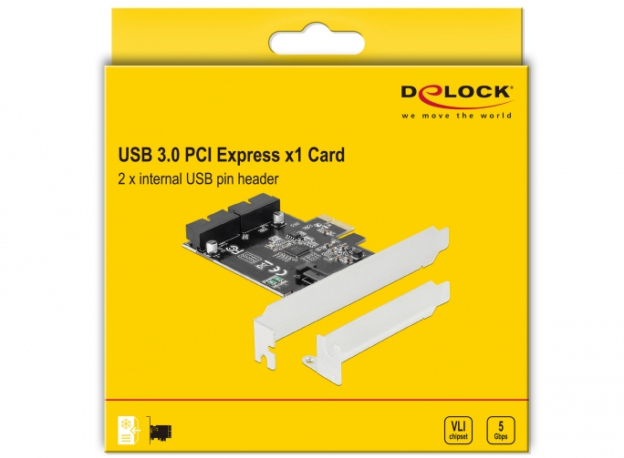 Delock 90387 Tarjeta y adaptador interfaz compatible pci express card to 2 x internal 3.0 2.0