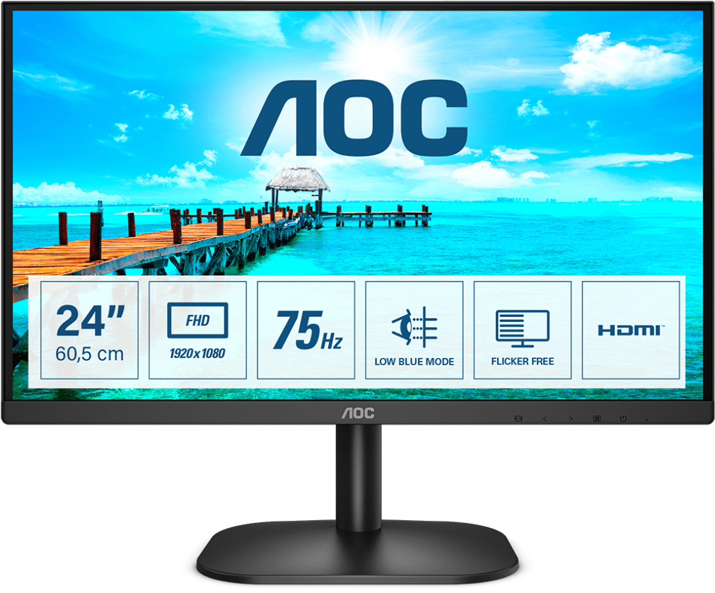 AOC AOC B2 24B2XDM pantalla para PC 60,5 cm (23.8"") 1