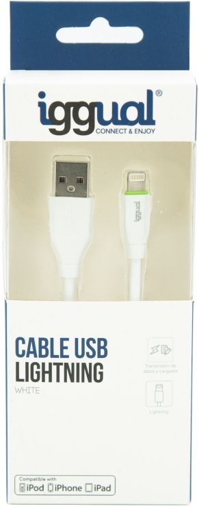 iggual iggual IGG316955 cable de conector Lightning 1 m B