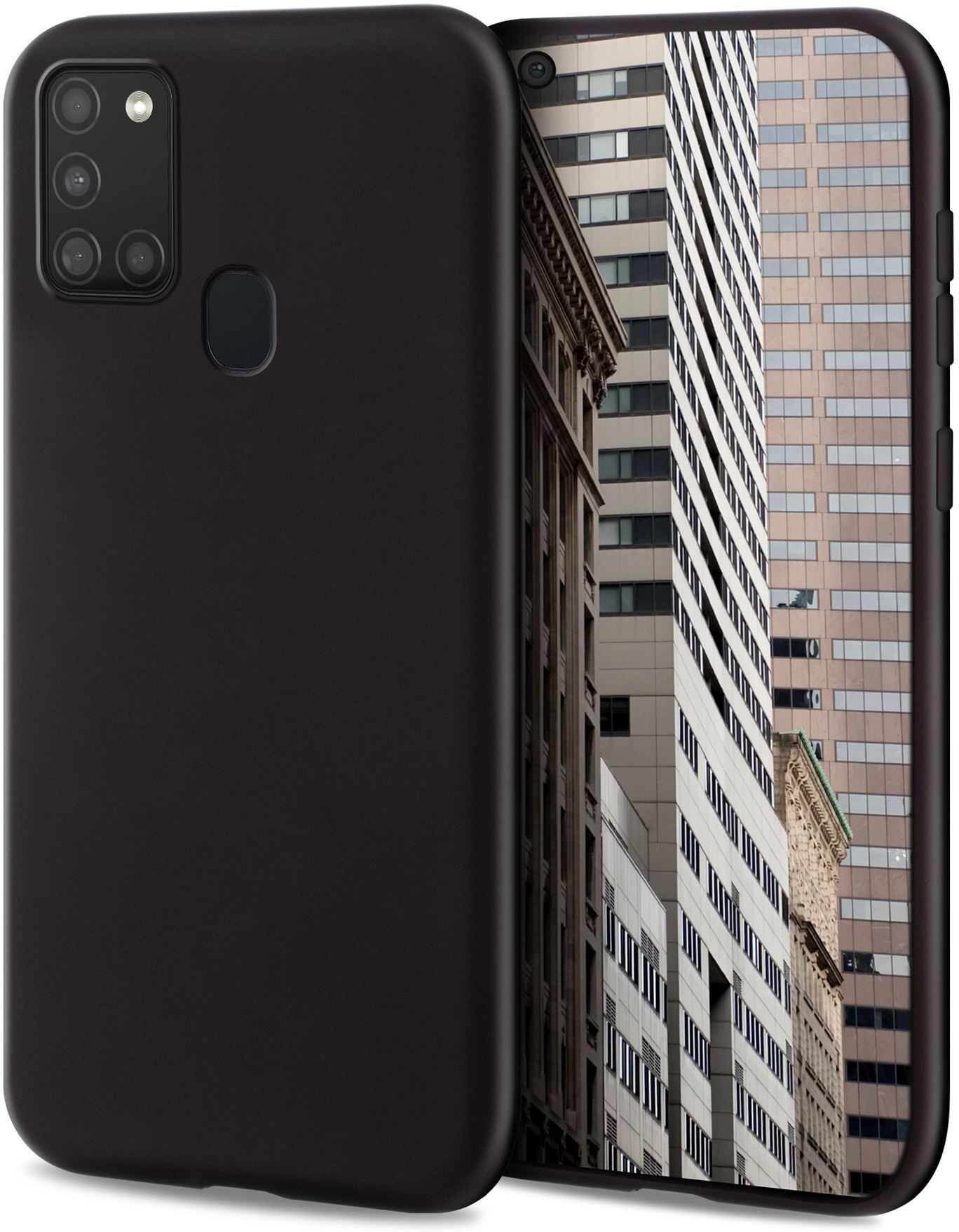 Moozy Lifestyle. Funda para Samsung A21s, Negra - Cover