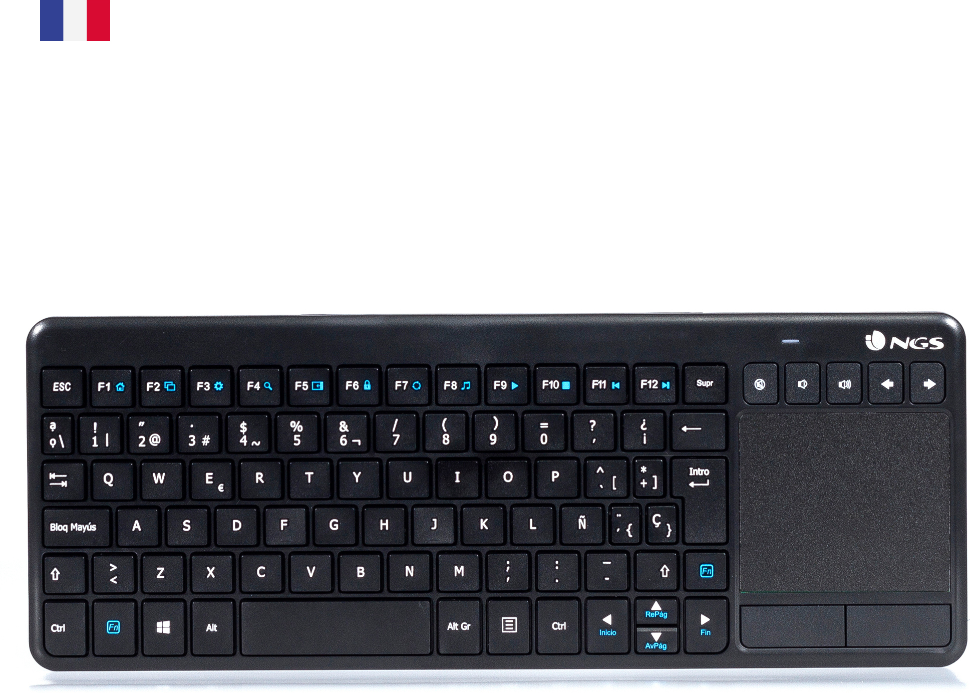 NGS TV Warrior, AZERTY, FR teclado RF inalámbrico