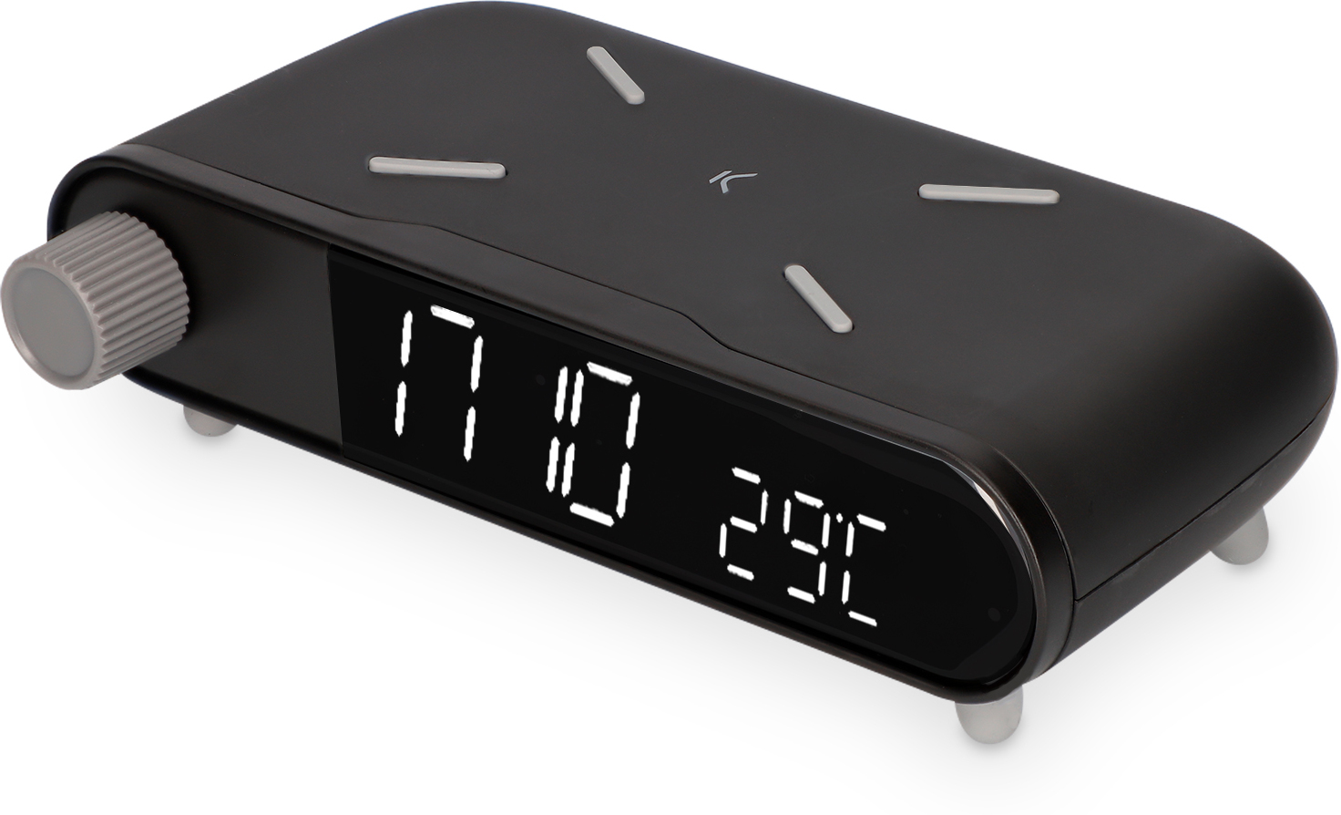 Ksix Despertador cargador inalámbrico 10W, Indicador te