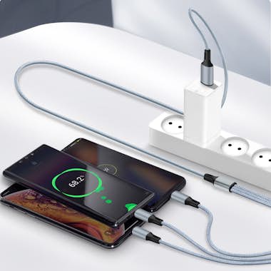 Avizar Cable USB 3 en 1 USB-C Micro-USB Lightning Carga R