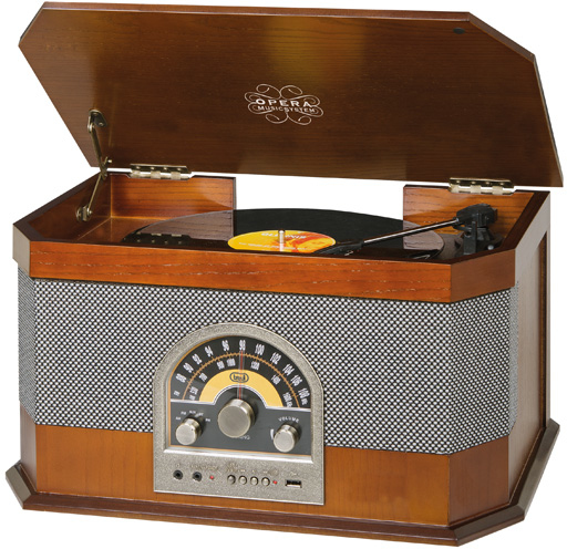 Trevi Tt 1040 bt mesa giratoria retro bluetooth madera tocadiscos radio legn osc