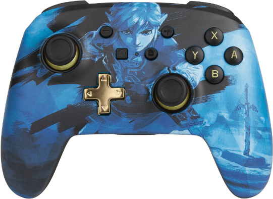 PowerA Enhanced Wireless Negro, Azul, Oro Bluetooth/USB Gamepad Digital Nintendo Switch