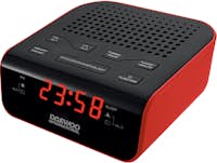 Radio Despertador Daewoo dcr46r reloj digital negro rojo dcr46 led sintonizador 46
