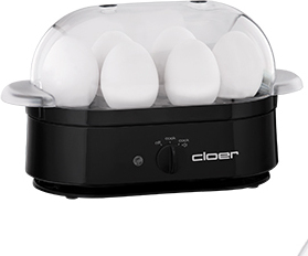 Cloer 6080 Cocedor 350 w para 6 huevos placa acero inoxidable 1 liter 44