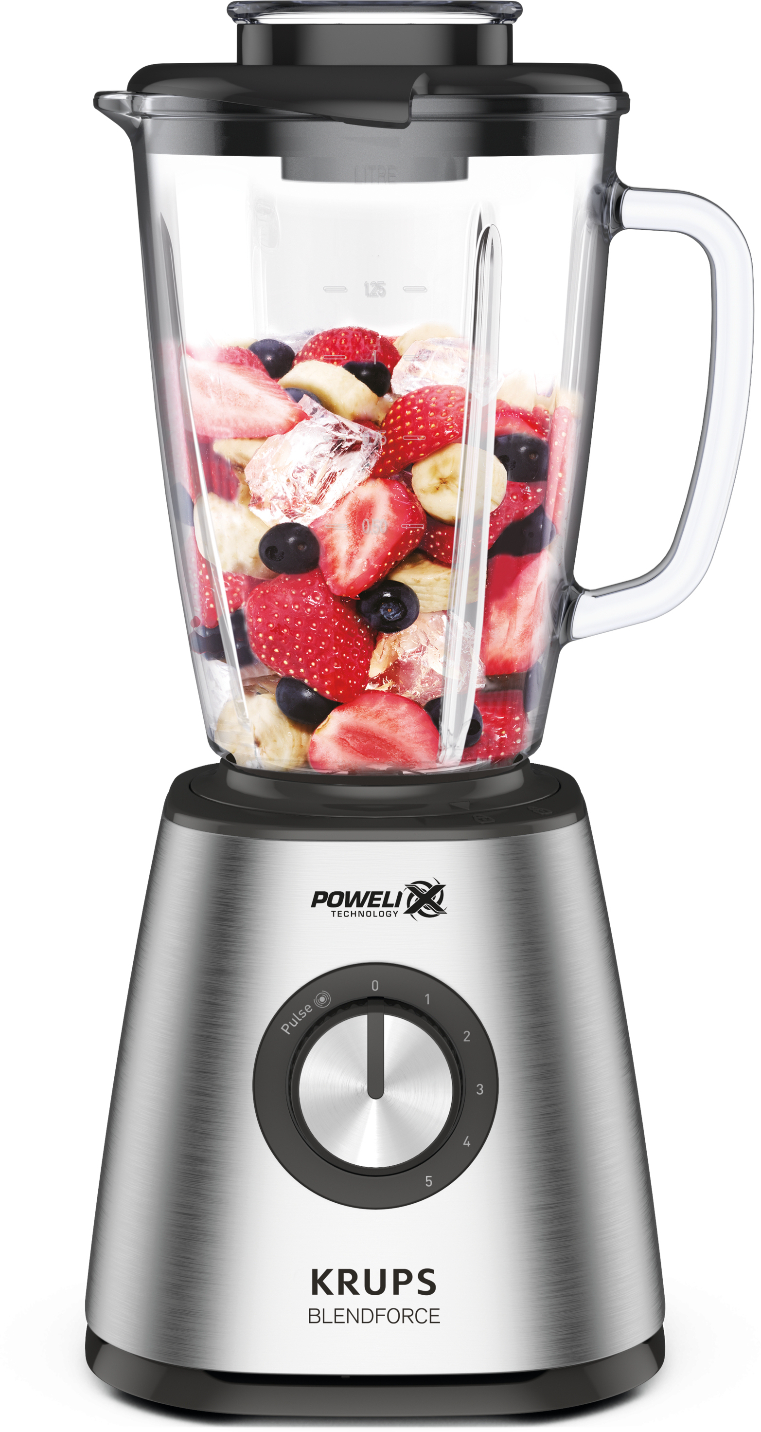Krups Blendforce Kb439d11 licuadora 175 batidora kb439d 2 800 w 5 velocidades de pulso recipiente cristal litros volumen 125