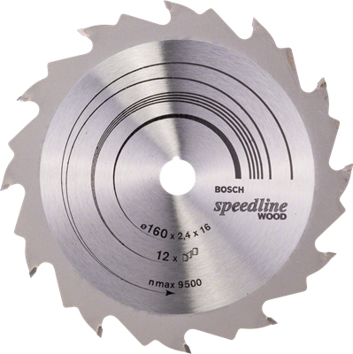 Bosch 2 608 640 785 hoja de sierra circular speedline wood 160 16 22 18 1