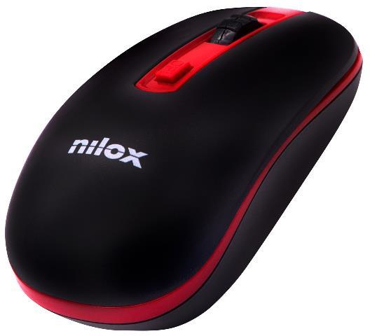 Nilox Nilox MOUSE WIRELESS BLACK/RED 1600 DPI