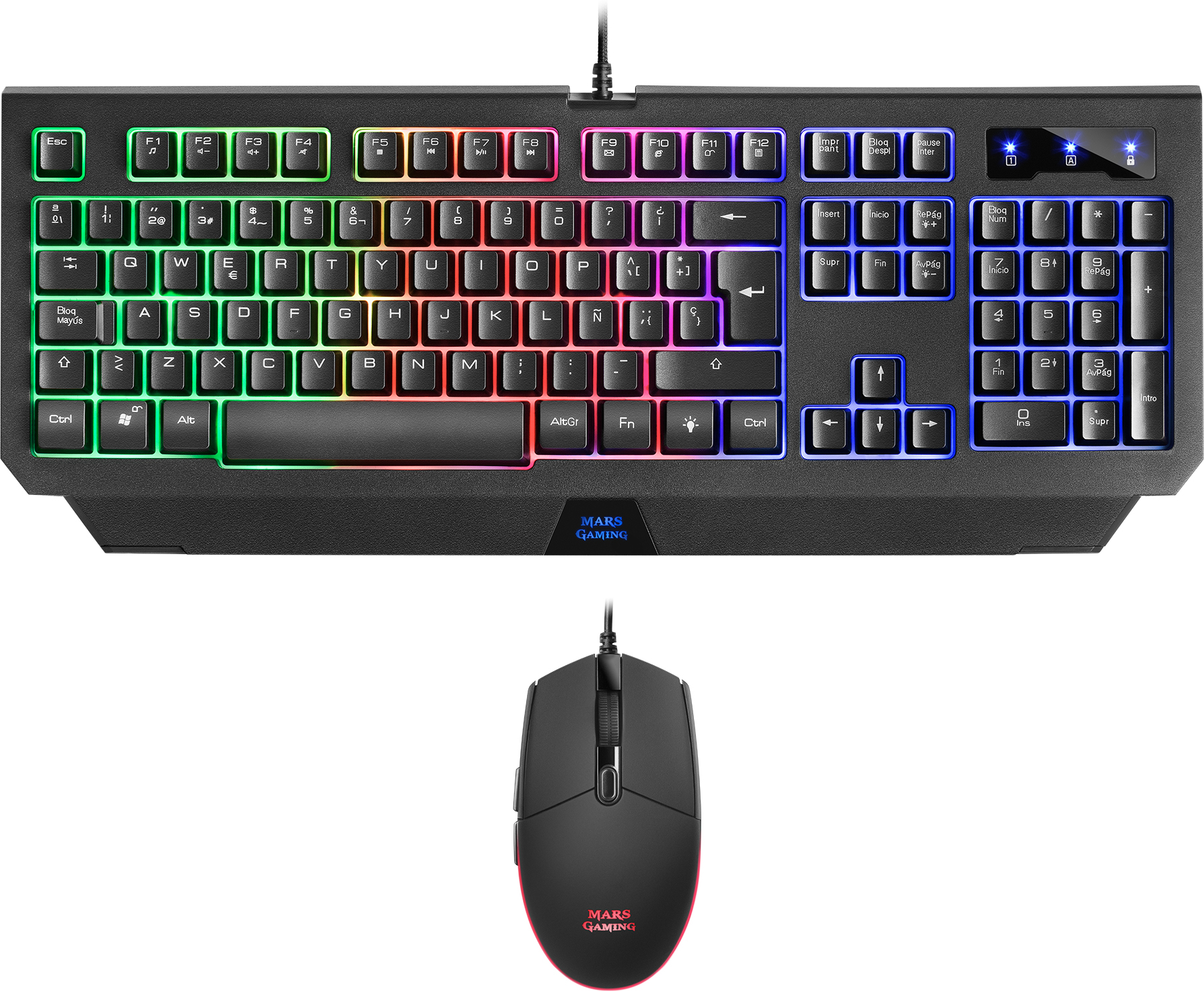 Mars Gaming MCP100ES teclado USB Español Negro