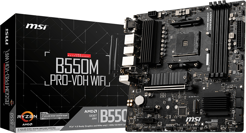 MSI MSI B550M PRO-VDH WIFI placa base AMD B550 Zócalo
