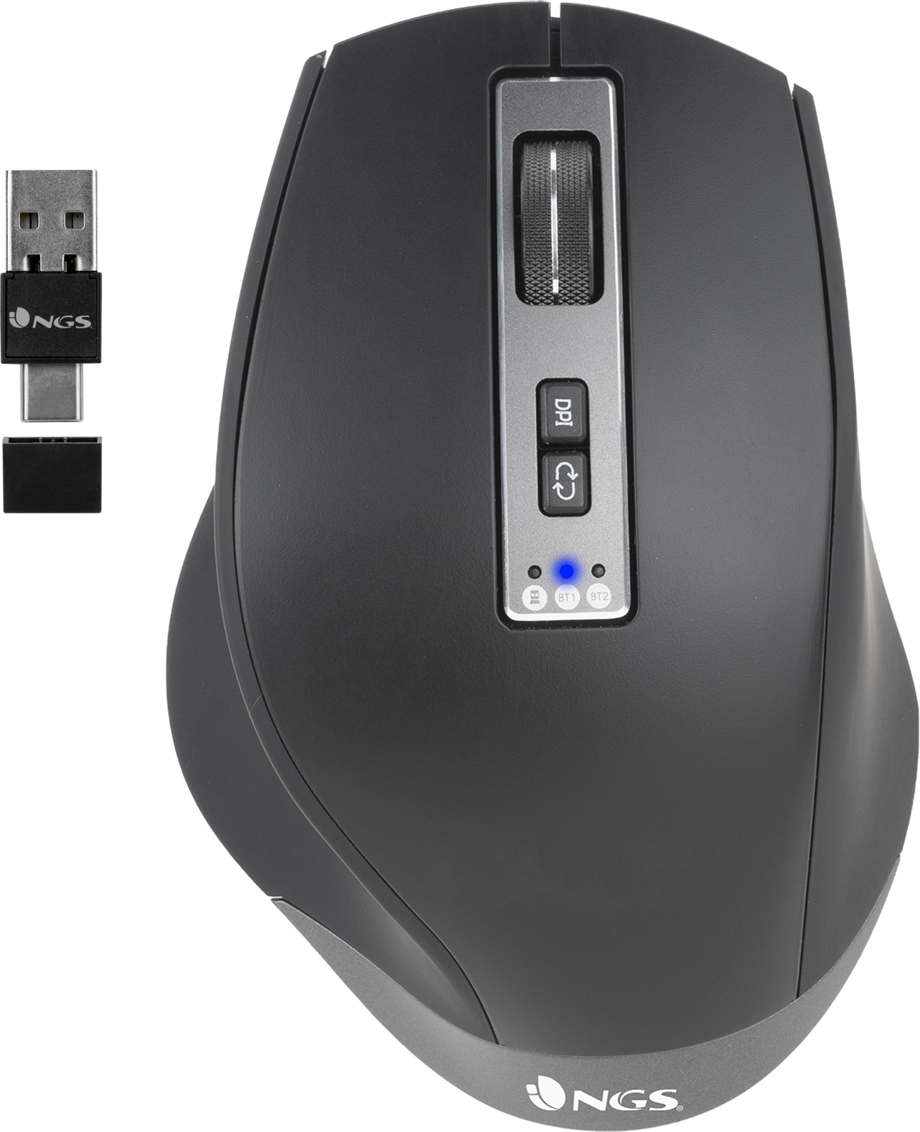 NGS NGS BLUR-RB ratón mano derecha Bluetooth+USB Type-