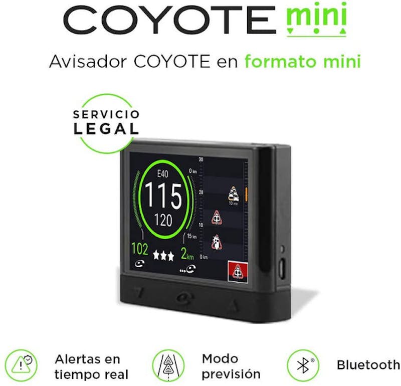 Coyote-Coyote Mini-Avisador de radares- Legal, Permitido por DGT