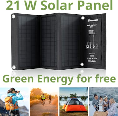 Bresser Panel solar móvil cargador de 21W