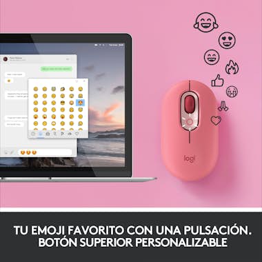 Logitech Logitech POP Mouse with emoji ratón Ambidextro RF