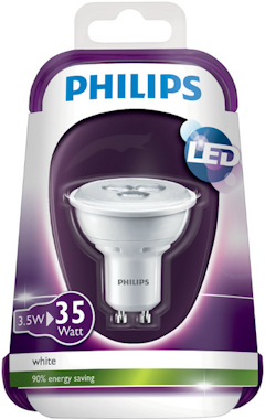 Philips LED Spot Blanco, 3,5 W (35 W),GU10, 15000 h, Blanc