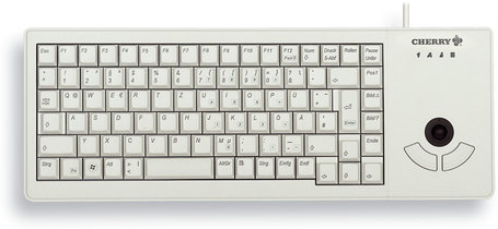 Cherry CHERRY XS Trackball teclado USB QWERTZ Alemán Gris