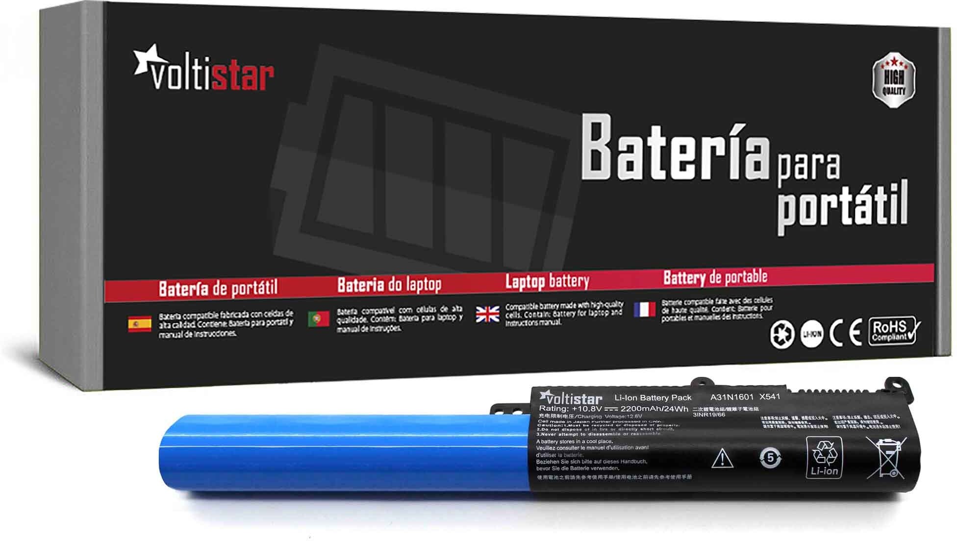 Voltistar® Batería Para asus f541 f541u f541n p541 p541u a31lp4q a31n1601 45275