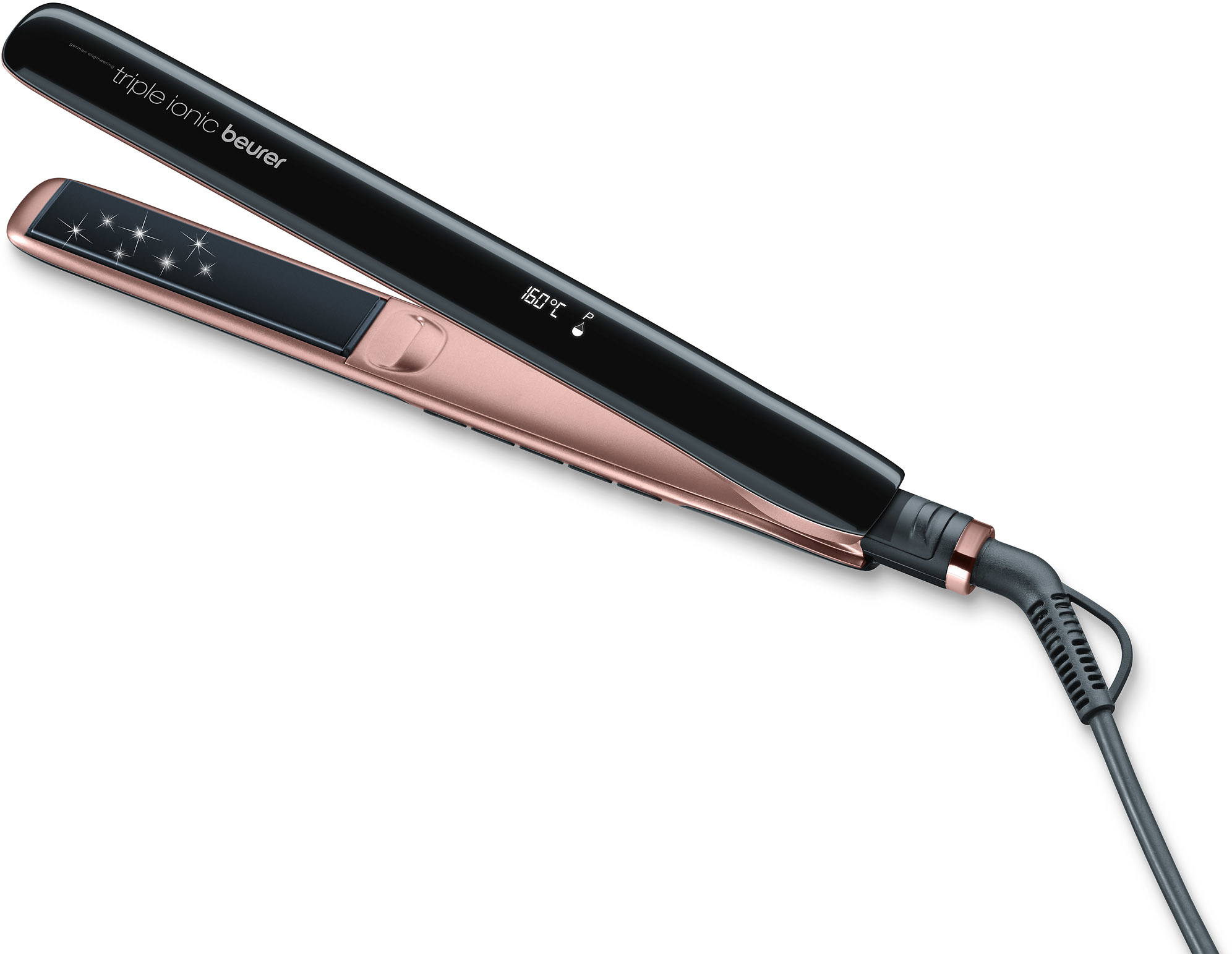 Beurer HS 80 Plancha de pelo Caliente Negro, Oro r