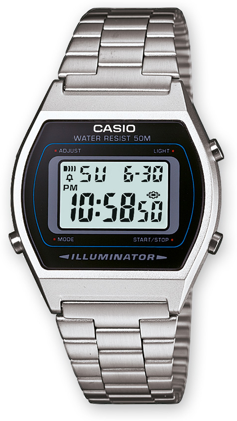 Reloj Digital Casio vintage hombre acero y resina plateado de pulsera b640wd1avef unisex cuarzo para con correa inoxidable color