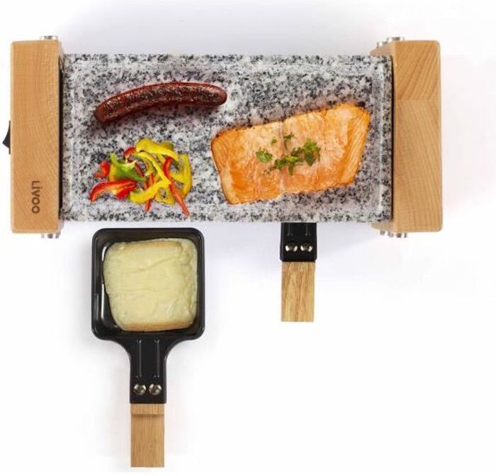 Livoo LIVOO DOC218 Parrilla Raclette 2 personas - Beige