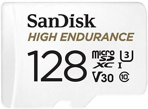 SanDisk Tarjeta microSDHC HIGH ENDURANCE de 128 GB + adapt