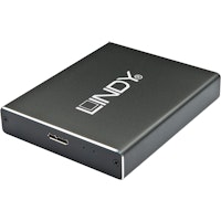 Lindy 43241 caja para disco duro externo Caja externa para unidad de estado sólido (SSD) Negro M.2