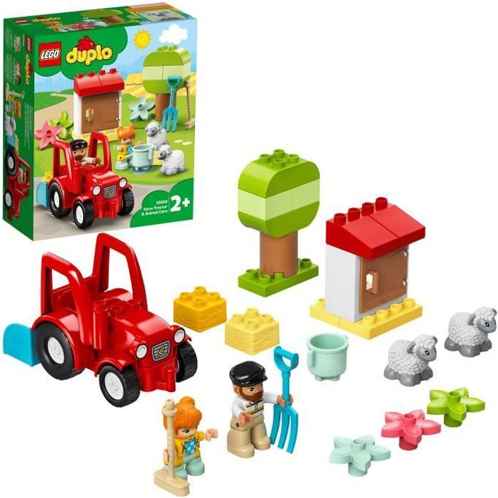 Lego 10950 Duplo mi ciudad tractor y animales de la idea regalo para niños mayores 2 años set juguete figuritas oveja granjero juego