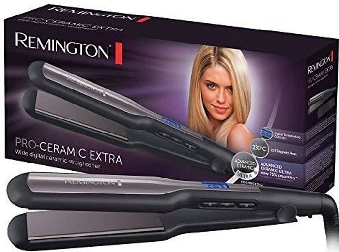 Remington Plancha De pelo pro ceramic extra avanzada ultra placas flotantes anchas temperatura hasta 230°c funci s5525 reacondicionado
