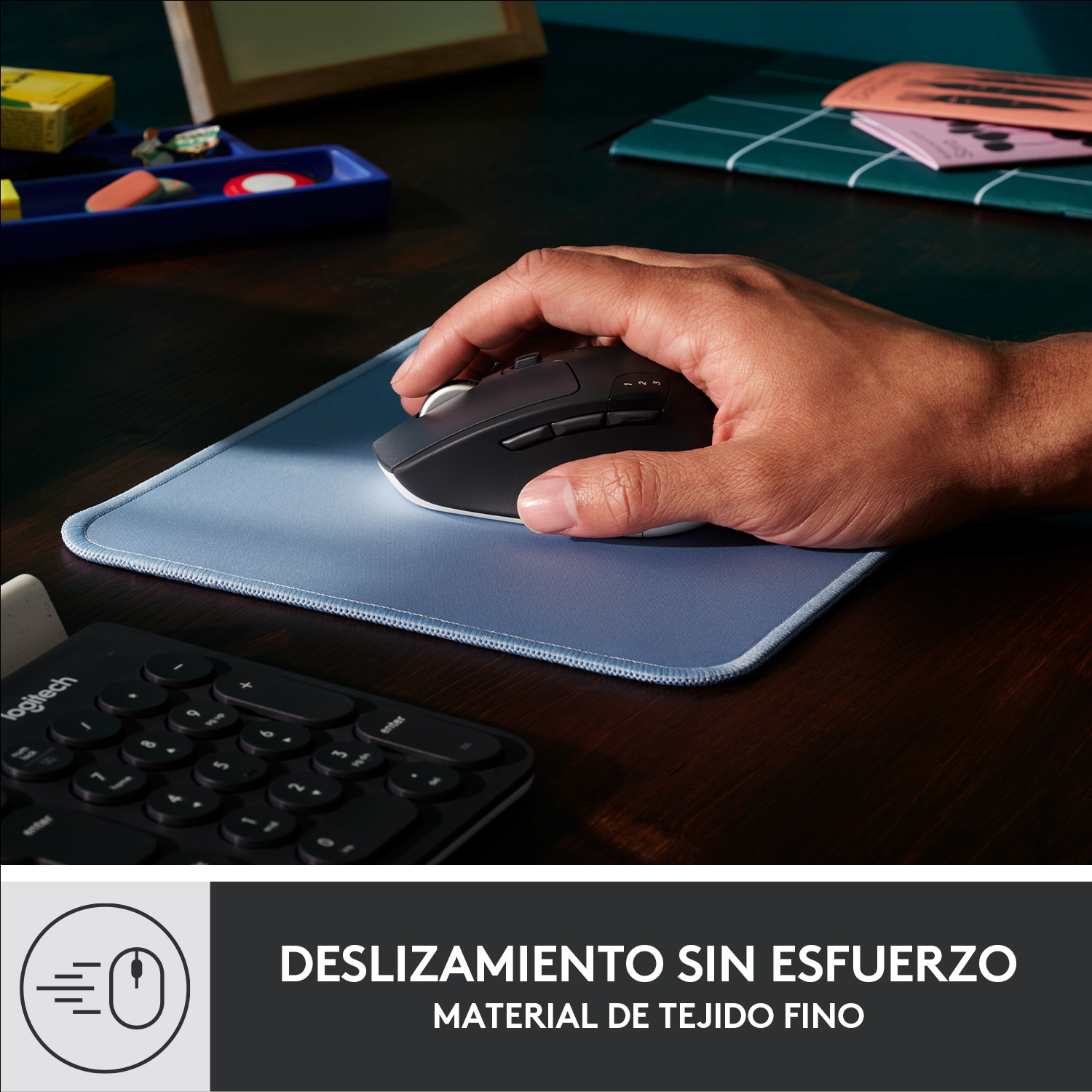 Logitech Logitech Mouse Pad Studio Series Azul, Gris