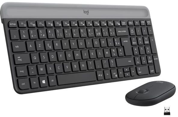 Logitech - MK470 Ultra-Slim Wireless Keyboard + Mouse y Sil