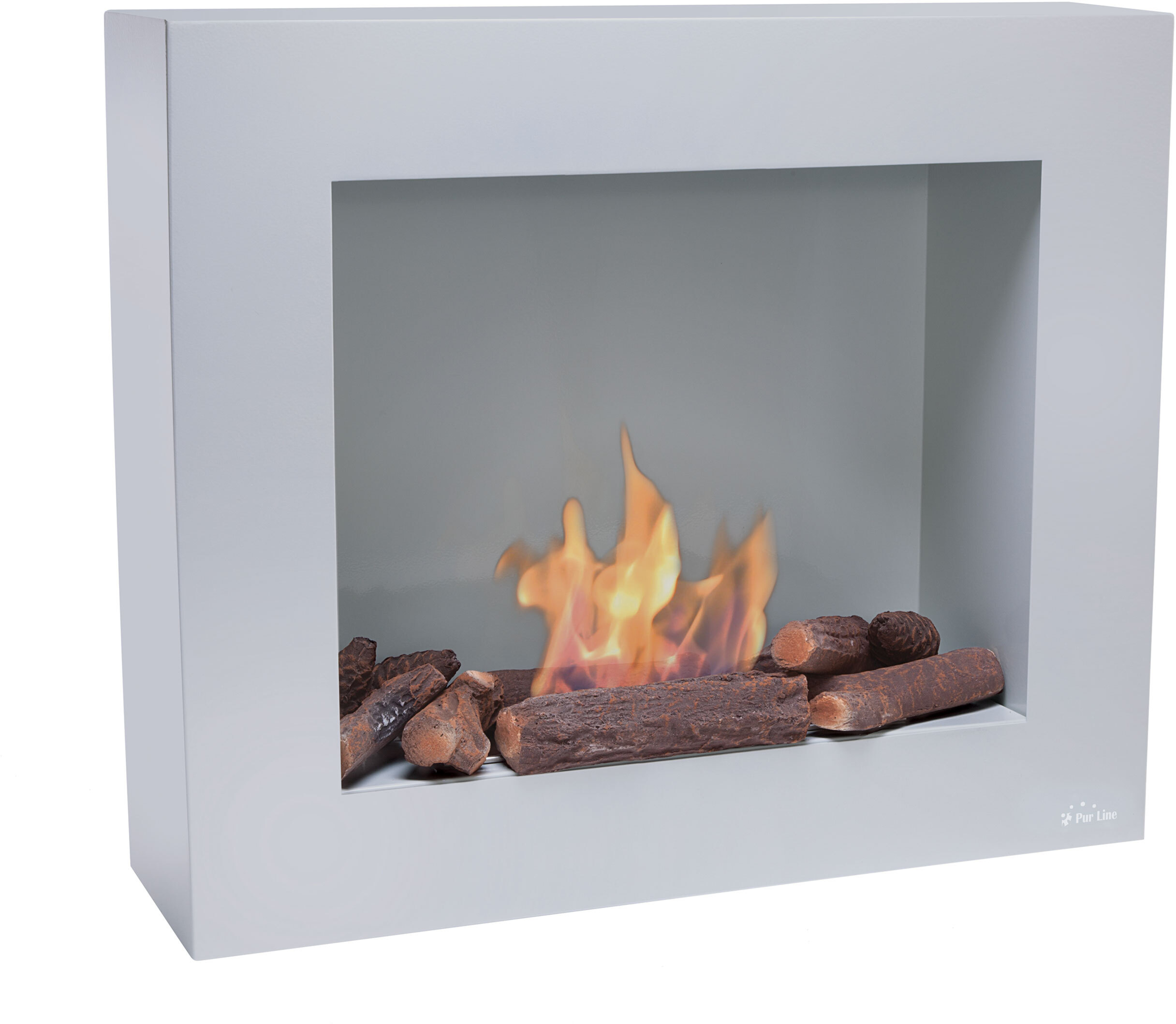 Purline Chimenea de etanol de suelo o pared de color gris