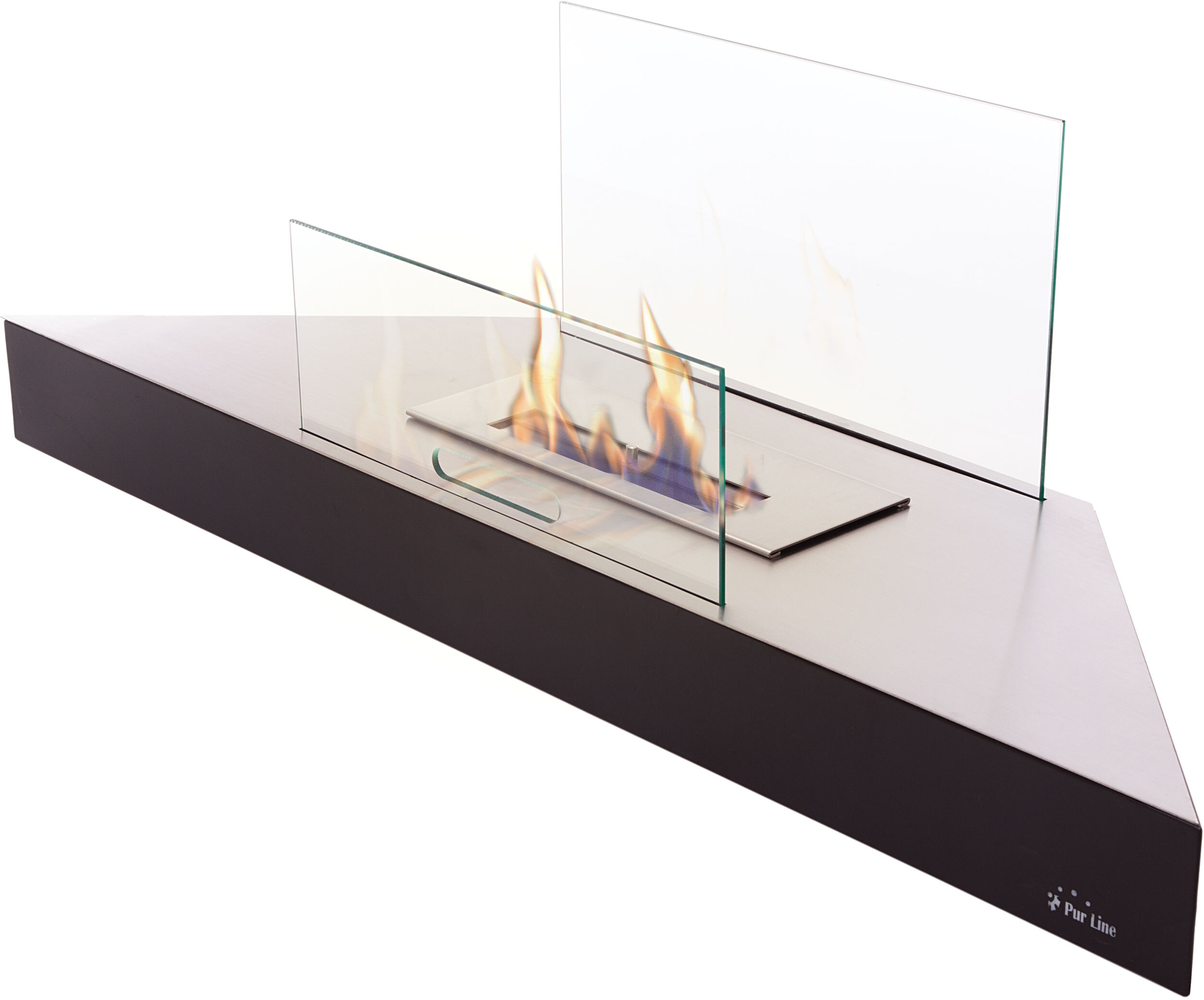 Purline Chimenea de etanol, diseño mural para esquina