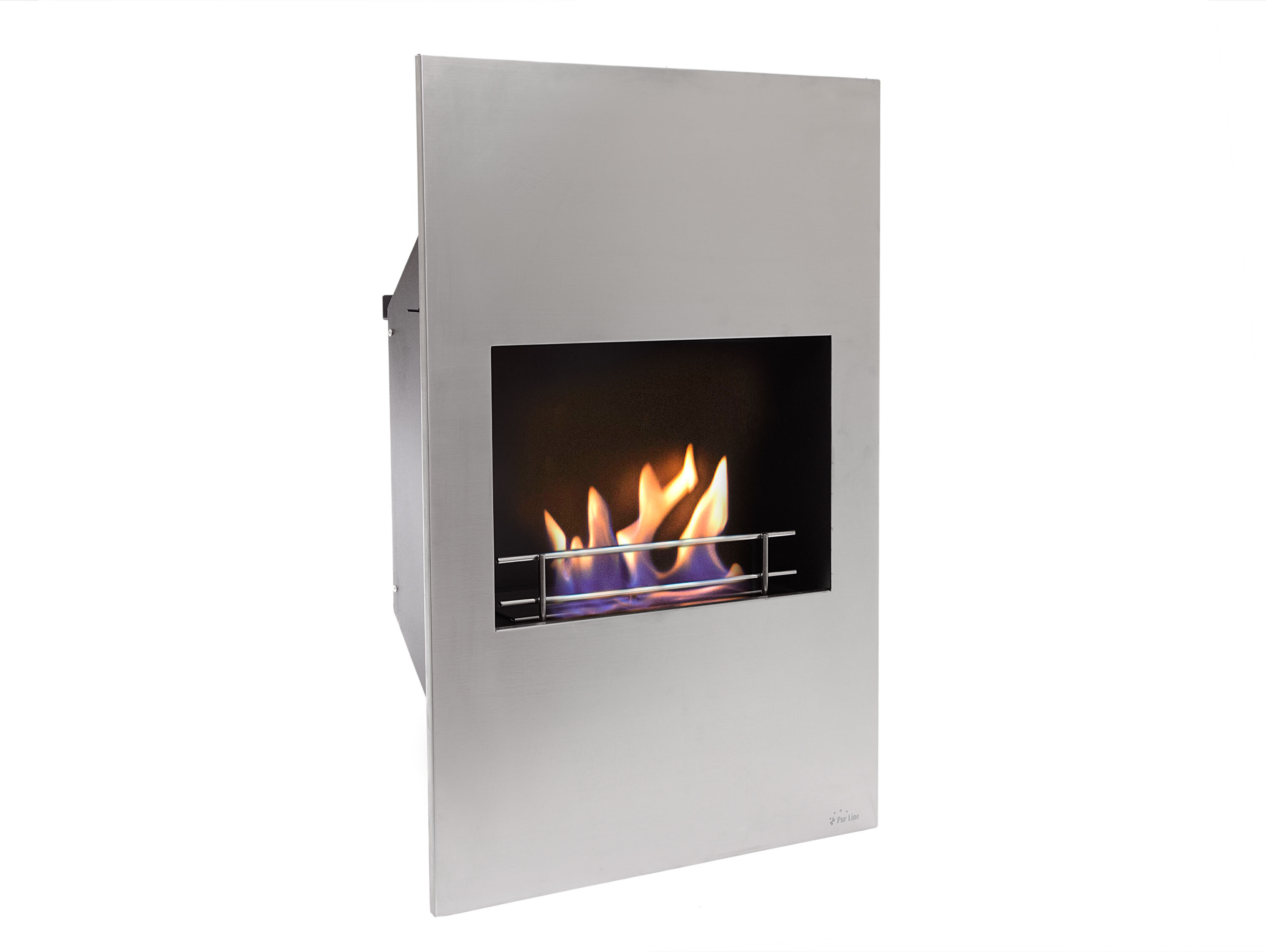 Purline Chimenea de etanol, diseño mural de diseño alargad