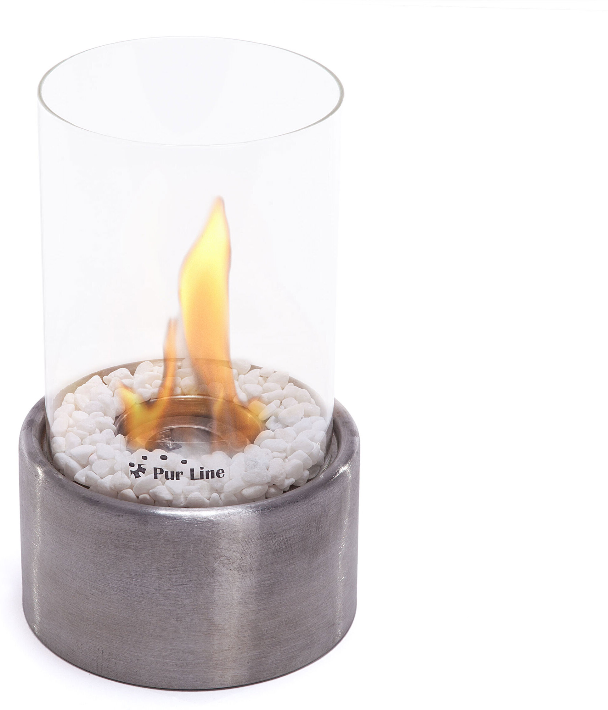 Purline Chimenea de etanol de sobremesa en acero inoxidabl