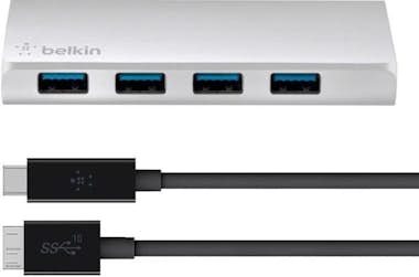 Belkin BELKIN Hub 4 puertos aluminio cepillado USB 3.0 +