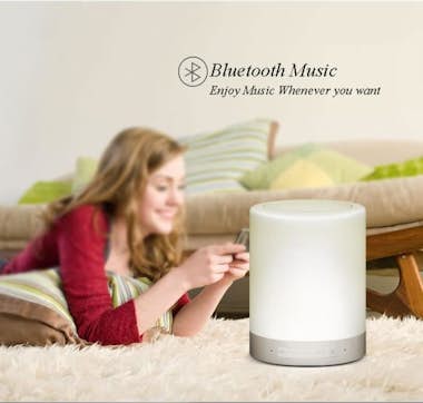High-Tech & Bien-Etre Altavoz portátil Bluetooth Altavoz LED Lámpara de