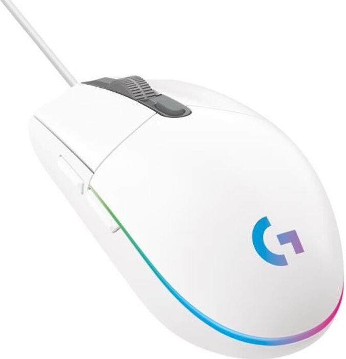 Logitech - Ratón para juegos G203 LightSync RGB - Blanco