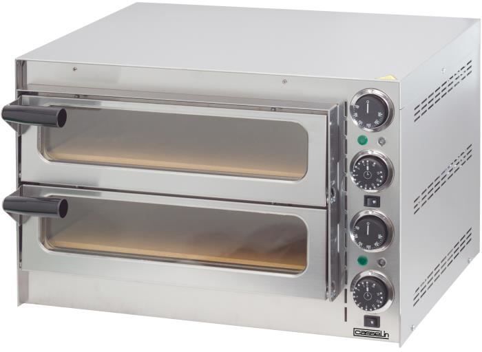 casseLin Horno de pizza doble eléctrico profesional - 2 piz