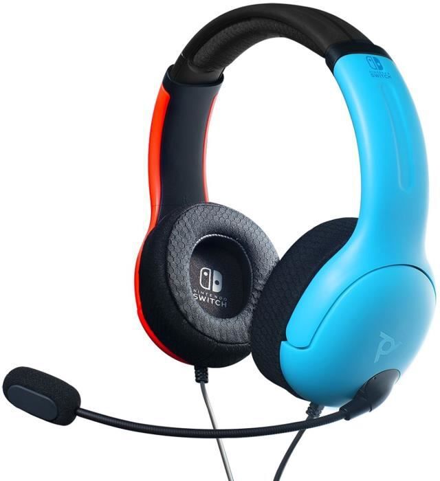PDP Gaming Auriculares PDP LVL40 Azul/Rojo para Switch