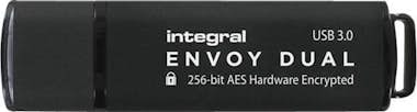 Integral Unidad flash USB cifrada Envoy Dual de 128 GB USB
