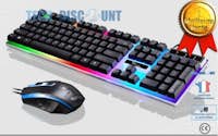 Tech DISCOUNT TD® Luminous Wired Keyboard Mouse Kit para Gamer Q