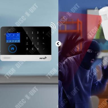 Tech DISCOUNT TD® Smart graffiti teclado alarma táctil wifi GSM