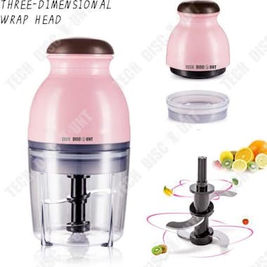 Tech DISCOUNT TD® Pink Blender Mix Kitchen Prep Licuadora portát