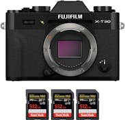 FujiFilm Fujifilm X-T30 II Cuerpo Negro + 3 SanDisk 512GB E
