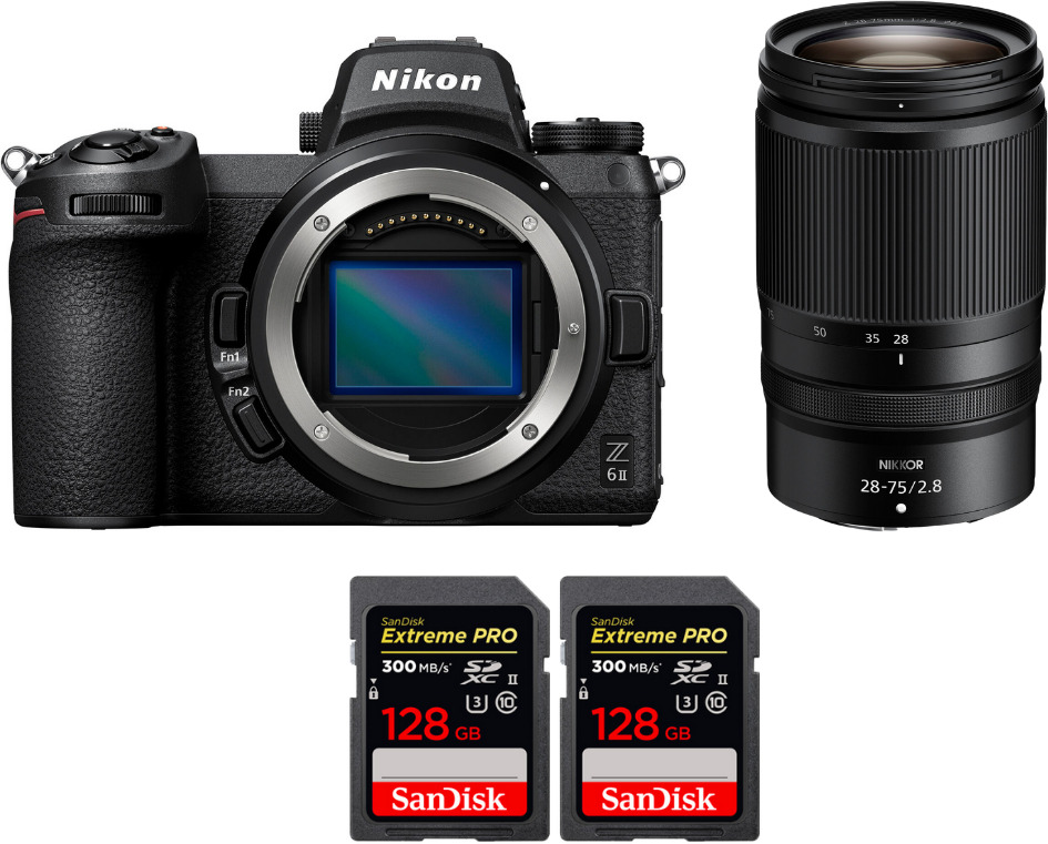 Nikon Z6 II + Z 28-75mm f/2.8 + 2 SanDisk 128GB Extreme